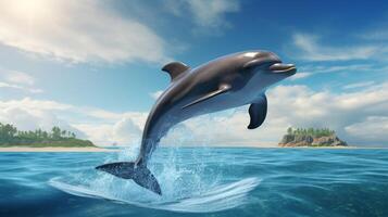 AI generated dolphine high quality image photo