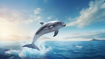 AI generated dolphine high quality image photo