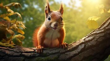 AI generated squirrel high quality image photo