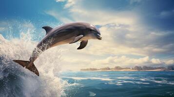 AI generated dolphine high quality image photo