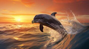 AI generated dolphine high quality image photo