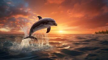 AI generated dolphine high quality image photo