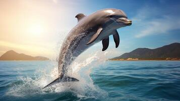 AI generated dolphine high quality image photo