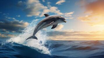 AI generated dolphine high quality image photo