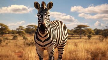 AI generated zebra high quality image photo