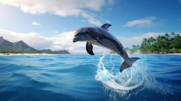 AI generated dolphine high quality image photo