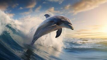 AI generated dolphine high quality image photo