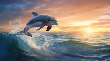 AI generated dolphine high quality image photo