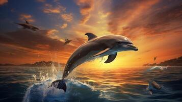 AI generated dolphine high quality image photo