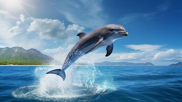 AI generated dolphine high quality image photo