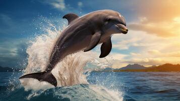 AI generated dolphine high quality image photo