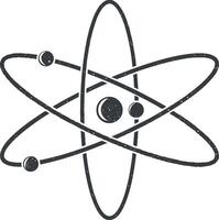 atoms vector icon illustration with stamp effect