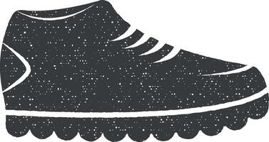 sneakers vector icon illustration with stamp effect