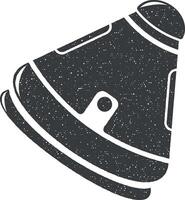 space launch vehicle vector icon illustration with stamp effect