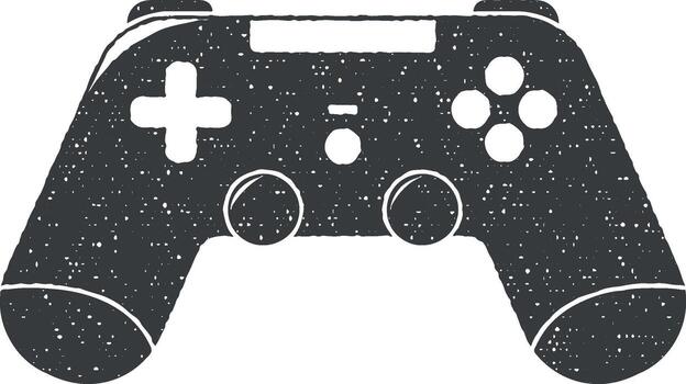 console from the game console vector icon illustration with stamp effect