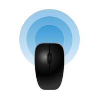 Computer mouse icon in color. Wireless Bluetooth connection vector