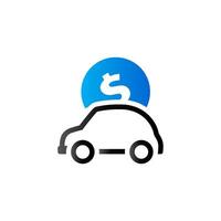 Car piggy bank icon in duo tone color. Saving banking automotive vector