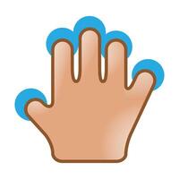 Finger gesture icon in color. Gadget touch pad smart phone laptop vector