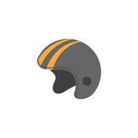 Motorcycle helmet icon in flat color style. Sport protection safety head vector