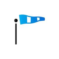 Windsock icon in duo tone color. Air wind direction vector