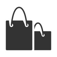 Black and white icon shopping bags vector