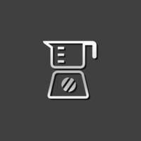 Juicer icon in metallic grey color style. Household kitchen appliance vector