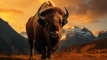 ai generado bisonte alto calidad imagen foto
