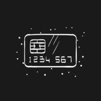 Credit card doodle sketch illustration vector