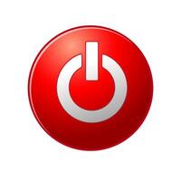 Power button icon in color. On off electronic vector