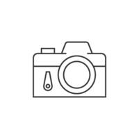 Camera icon in thin outline style vector