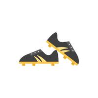 Soccer Shoe icon in flat color style. Sport football foot protection vector