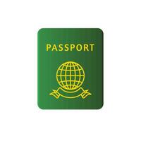 pasaporte icono en color. nacionalidad identidad personas vector