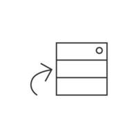 Database icon in thin outline style vector