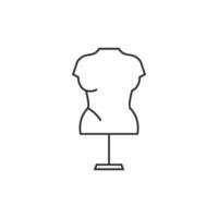 Mannequin icon in thin outline style vector