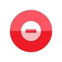 Stop sign icon in flat color circle style. Road warning restriction street direction vector