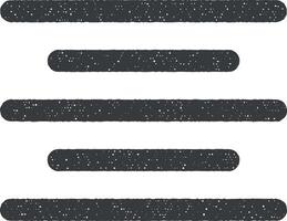 text center isolated simple vector icon illustration with stamp effect