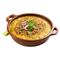 AI generated Haleem on a bowl isolated on transparent background png