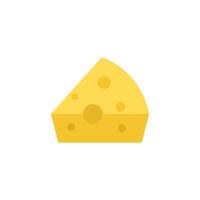 Cheese icon in flat color style. Food bakery ingredient healthy grocery camembert Cheddar gourmet vector