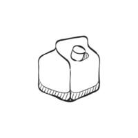 Hand drawn sketch icon milk packaging vector