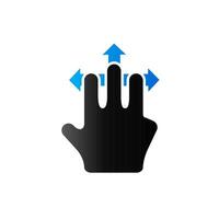 Finger gesture icon in duo tone color. Gadget touch pad smartphone laptop vector