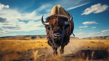 AI generated bison high quality image photo