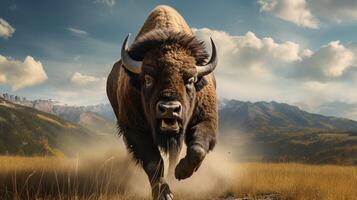 AI generated buffalo high quality image photo