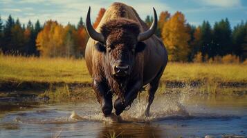 AI generated buffalo high quality image photo