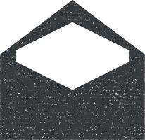 Message vector icon illustration with stamp effect