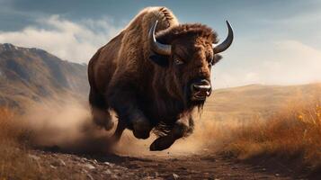 AI generated buffalo high quality image photo