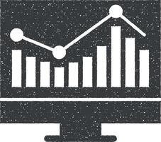 Web development, analysis vector icon illustration with stamp effect