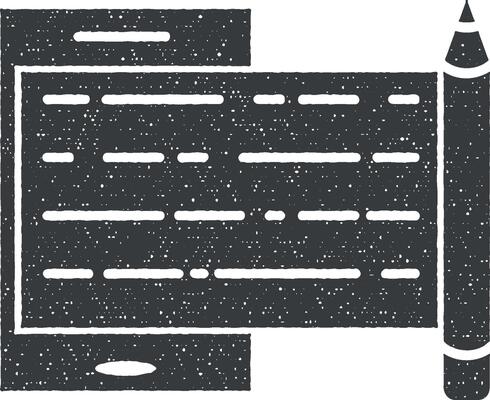 Web development, app vector icon illustration with stamp effect