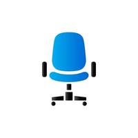 Office chair icon in duo tone color. Office supply furniture comfort vector