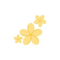 Jasmine flowers icon in flat color style. Spa, aromatherapy vector