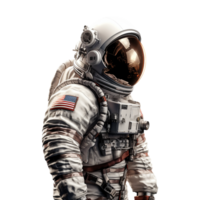 ai generiert Astronaut im ein Raum Suite isoliert auf transparent Hintergrund png